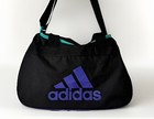 Adidas Diablo Medium Duffle Bag Black Purple Teal Gym Travel Sports