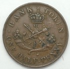 1857 Bank Of Upper Canada One Half Penny Token