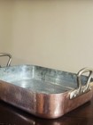 Williams Sonoma Hammered 16x12 Copper Roasting Pan Tin Lined By Mauviel France