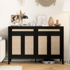 Homcom 53  Sideboard Buffet Cabinet With Storage Drawers And Doors  Black
