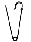 10pcs Black Safety Pins Extra Large 10 1cm X 22mm Heavy Duty Stainless Steel    