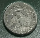 1827 Antique Early Us Capped Bust Silver Dime 10c From An Old New England Estate