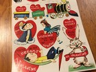 Vtg Valentine s Day Cards Children s Lot 16 Uncut 50 s-60 s