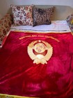 New  Large  Vintage Velvet Double-sided Flag   Pennant Of The Soviet Union             