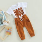 Newborn Toddler Infant Baby Kids Boys Clothes T-shirt Tops pants Outfits Set