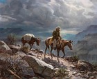Olaf Wieghorst Mountain Trail Vintage Art Poster Print Antique Painting