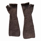 Hand Knit Wool Fingerless Gloves Mitts Long Arm Warmers Historical Reenactment
