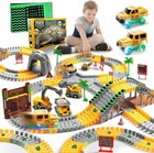 264 Pcs Construction Race Tracks For Kids Toys  Glow In The Dark Magic Toy Se   
