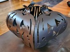 Halloween Metal Pumpkin Tea Light Candle Holder 6 X 6 1 2  