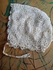 Exquisite Antique Delicate Victorian Lace Handmade Baby Bonnet Lined Heirloom