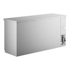 73  Stainless Steel Counter Height Narrow Glass Door Back Bar Refrigerator With