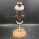Vintage Brass  Aluminum  Wood    Glass Parlor Kaleidoscope