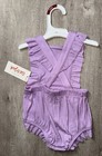 Cat And Jack Baby Girls Purple One Piece Romper Outfit Size 3-6m Nwt