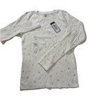 Alpine Design Waffle Knit Shirt Women   s Size Medium White Floral Hipster Utility