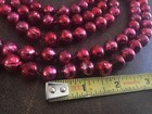 Vintage Red Large Glass Bead Garland 80     Long Restrung
