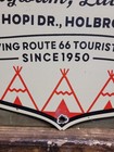 Vintage Wigwam Motel Porcelain Sign Old Route 66 Arizona Teepee Hotel Gas Stop