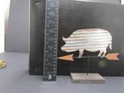 Pig Weathervane Decorative Tabletop Rustic Farmhouse Decor 6  Tall 9  Long