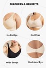 Truekind By Shapermint Daily Comfort Wirefree Shapewear Bra Size Xl Black
