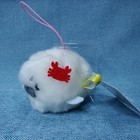 Japan Amuse Manmaru Azarashi Fuwapon Seal Plush Doll Charm P2 White With Crab