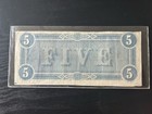 1864 Confederate States Of America  5 Five Dollars - Civil War Note  n41ebin 