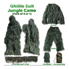 3d Military Woodland Camouflage Ghillie Suit Hunting Archery Sniper Clothing