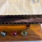 Vintage Glass Kaleidoscope With Stand And 4 Interchangeable Marbles