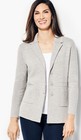 Talbots Merino Wool Sweater Jacket Xs Minimalist Preppy Soft Knit Blazer