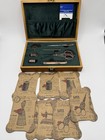 Vintage Sewing Necessaire Set Embroidery Scissors Thimble Case Box Kit
