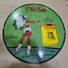 Old Gold Cigarettes Porcelain Enamel Sign 29 X 29 Inches