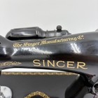 Singer Model 15 Vintage Sewing Machine 1952 Al077004 Black Gold Electric As Is