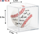 8 Pack Acrylic Baseball Case For Display Uv Protected Baseball Display Cube