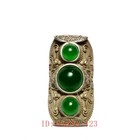 22 Mm Old Chinese Tibet Silver Carving Inlay Jewelry Ring Ornament Collection