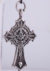 Antique 19th Century Silver Victorian Memento Mori Masonic Skull Cross Pendant