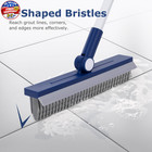 Ivyroll Grout Brush With Long Handle  Cleaner For Tile Blue