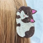 2pcs Cute Acetate Hair Claw Clip Cat Shaped Hair Claw Clips Non-slip Strong H   