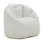 Milano Outdoor Weatherproof Bean Bag Chair  White Marine Vinyl  Uv  2 5 Feet