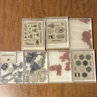 Lot Of 7 Stampin Up Retired Clear Stamp Sets Christmas And Other Topics