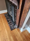 Antique 1-piece Fireplace Golden Oak Wall Mantle W mirror 1890-1900 Lightweight