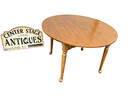 66858 Ethan Allen Maple Dining Table W  2 Leafs   4 Windsor Chair S
