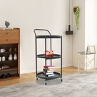 Small Coffee Table Cart-3rd Floor-black