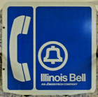 Vintage Collectible Illinois Bell Telephone Metal Sign 18 x18  Vguc