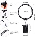36 Pack Metal Openable Curtain Rings With Clips  1 22 Inch Interior Diameter    