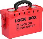 Realplus Lockout Tagout Box Portable Loto Group Lock Box  12 Padlock Capacity
