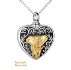 New Elephant Always In My Heart Cremation Urn Keepsake Ashes Memorial Necklace