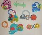 Large Lot Of 12 Developmental Baby Toys Teethers Rattles Sensory  Interactive