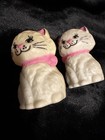 Vintage Celluloid White Kitten Salt   Pepper Shakers That Squeak When Shaken 4in