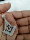 Men s 2 2ct Round Cut Moissanite Masonic Emblem Pendant Real 925 Sterling Silver
