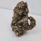Vintage Hindu Hand Made Bronze Elephant God Ganesha Figurine 