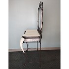 Unique Vintage Wrought Iron   Wicker Vanity Set Ornate Mirror   Stool Victorian