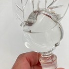 Glass Wine Bottle Stopper Apple Shape 5 5in Clear Hand Blown Decorative